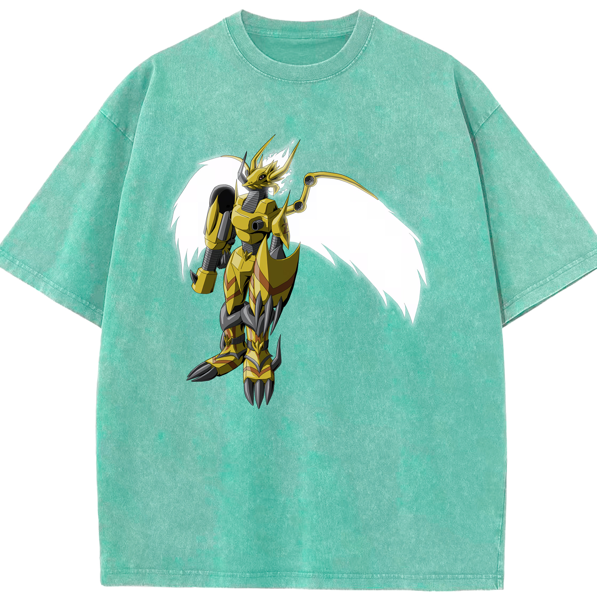 （画像用） Digimon デジタルモンスター/デジモン 綿100% ヴィンテージ風 半袖Tシャツ（フロントプリント）
